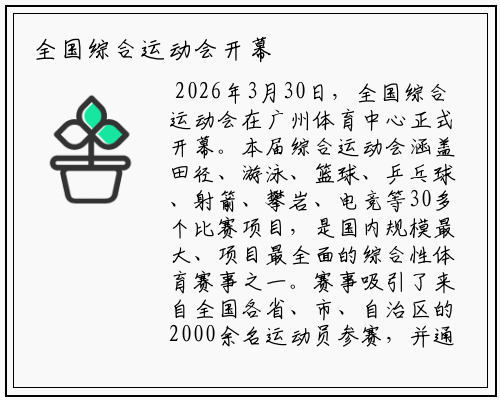 全国综合运动会开幕